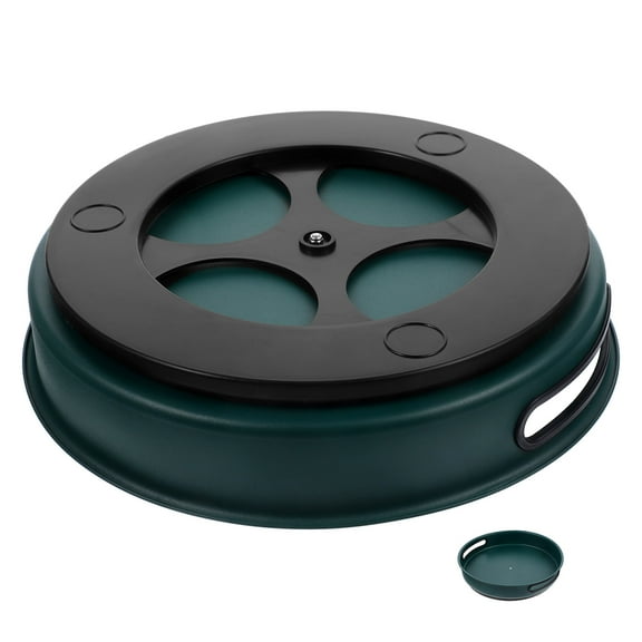 CHICHUMID Kitchen Essentials Green Stainless Steel Rotating Storage Shelf for Seasoning and Spices