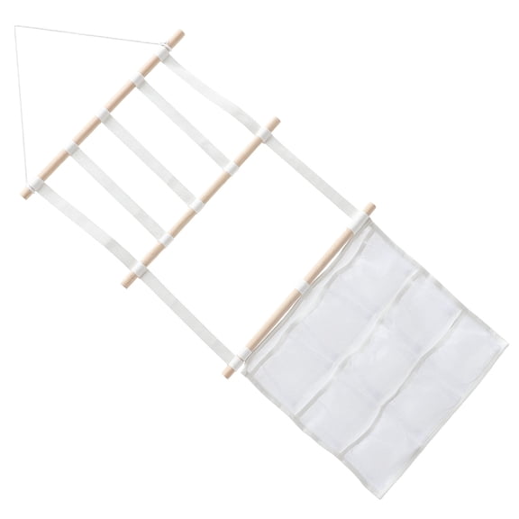 Lhio  Wall Storage Bag Pocket Rack Hanger Head Band Clothes Racks Child White