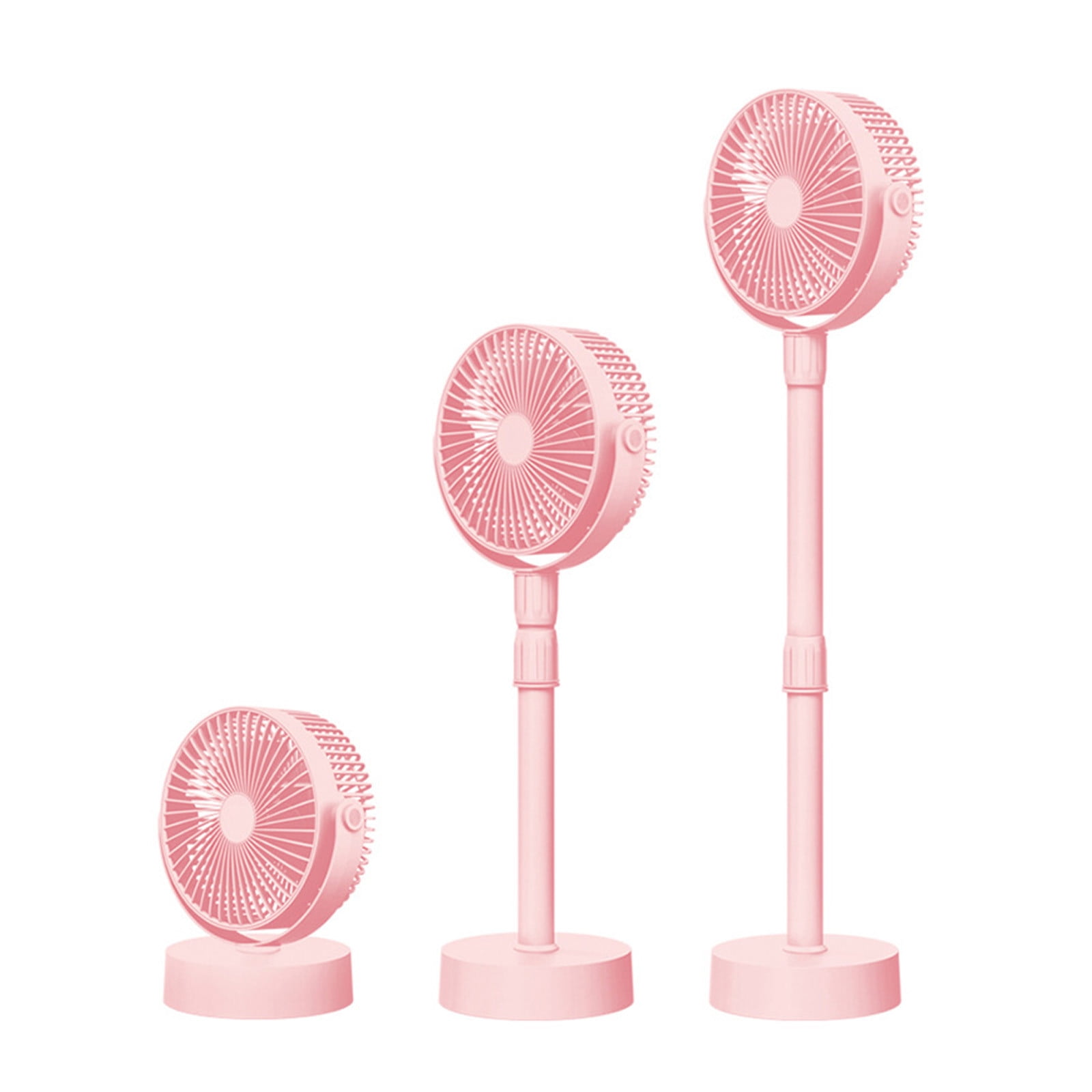 Lhked Fans For Bedroom Portable Pedestal Fan - Foldaway Standing Fan Foldable Desk Fan, Wireless Use 1200Mah Rechargeable Battery, Control Telescopic 3Speed Quiet