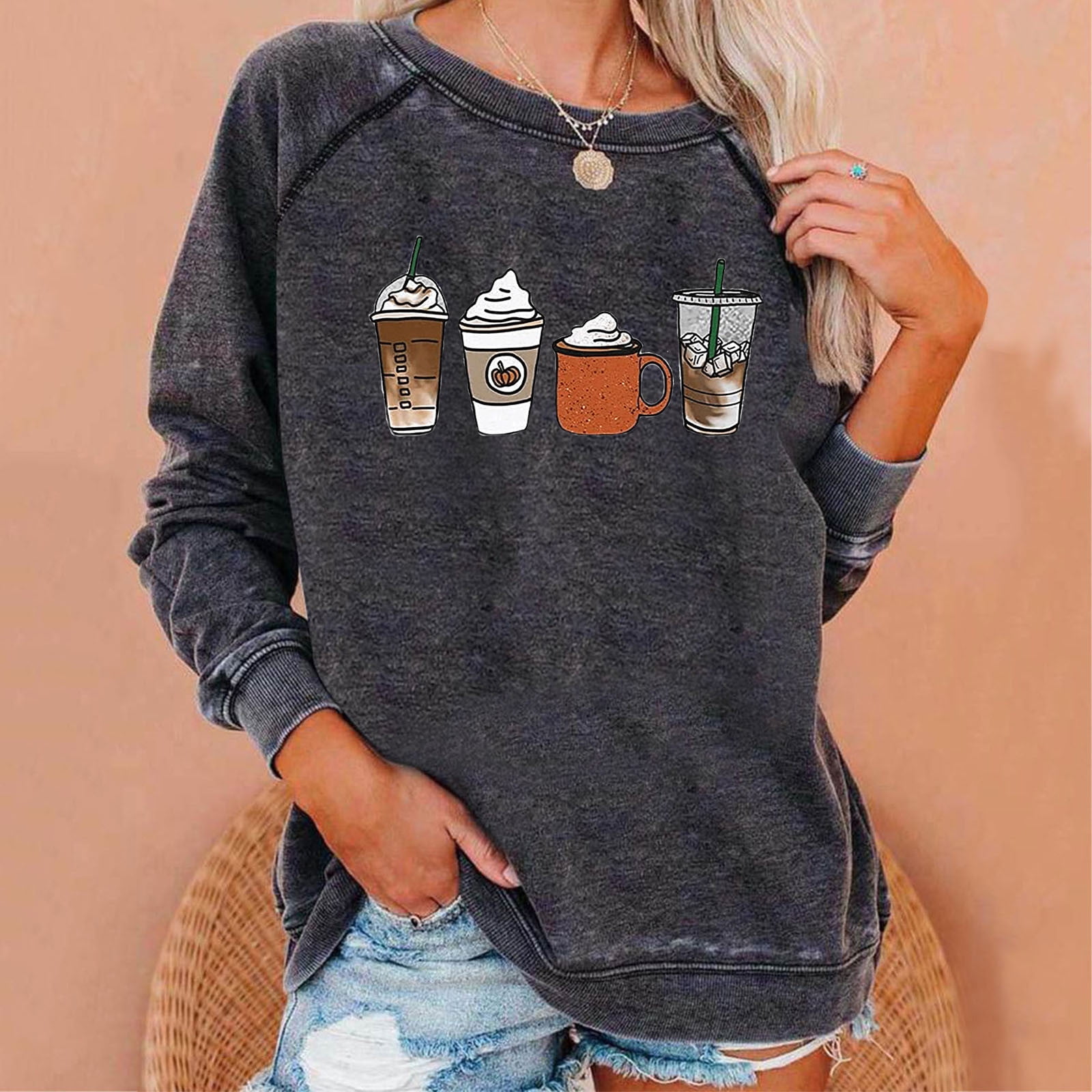 Lhked Sweatshirt For Women Clearance Hanes Full Sleeve Crew Neck Top ...