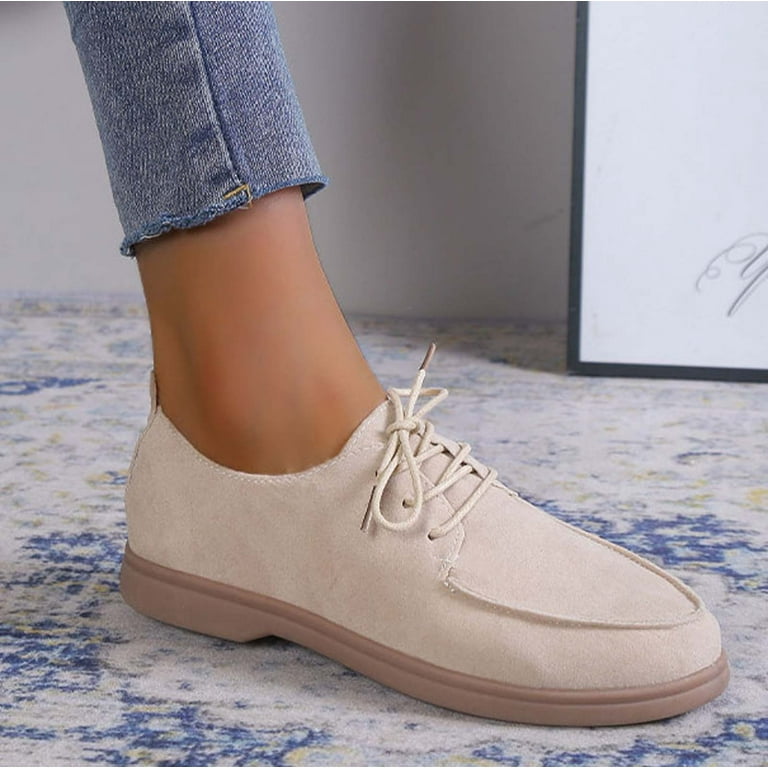Lhked Woman s Casual Comfortable Round Toe Low Heels Shoes Solid