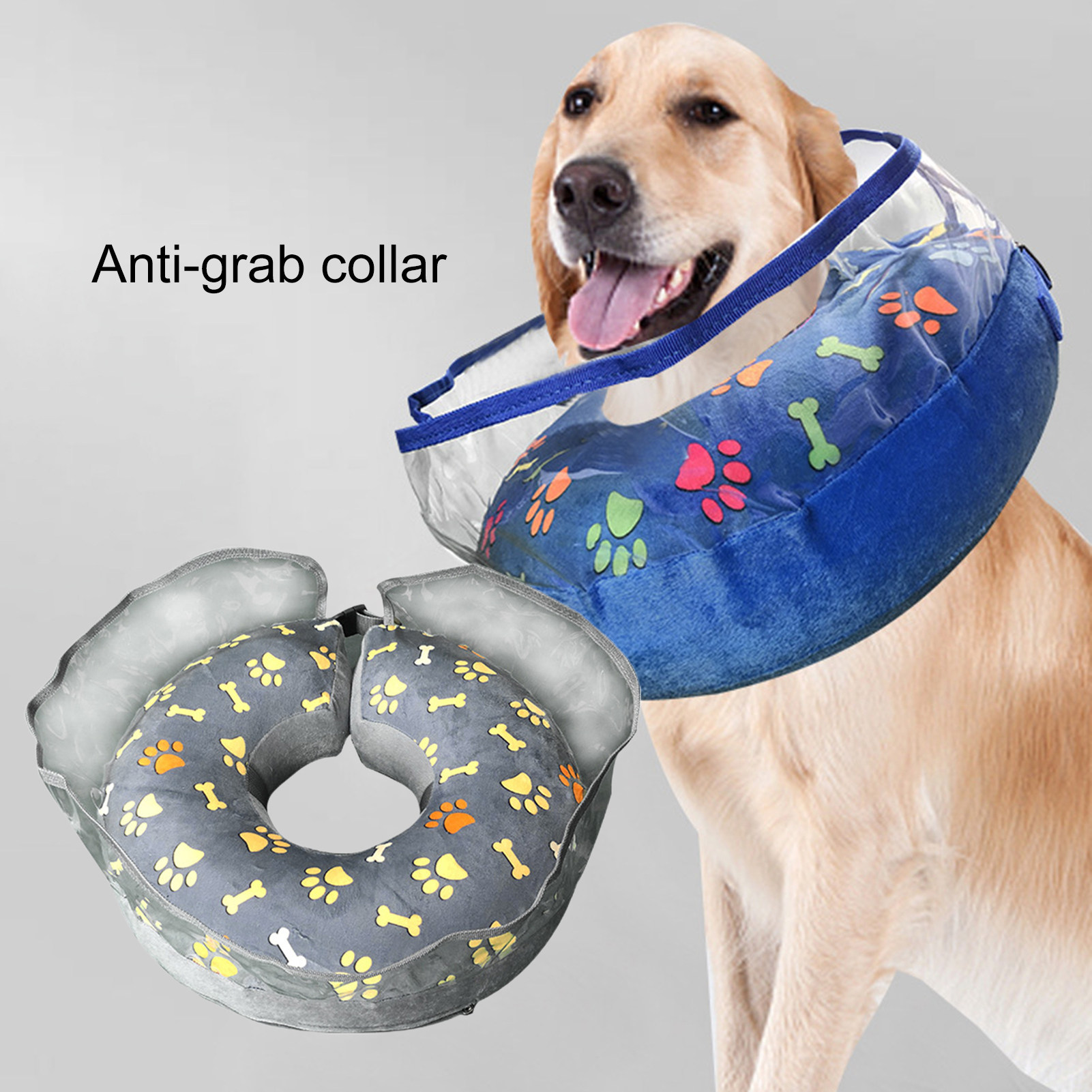 Lhujing Dog Donut Cone Pet Recovery CollarUltraLight Elastic Band