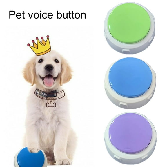 Lhujing Mini Talking Button Voice Recording Button-Easy Pet Communication Training 30-Second Record Playback for Dogs and Cats