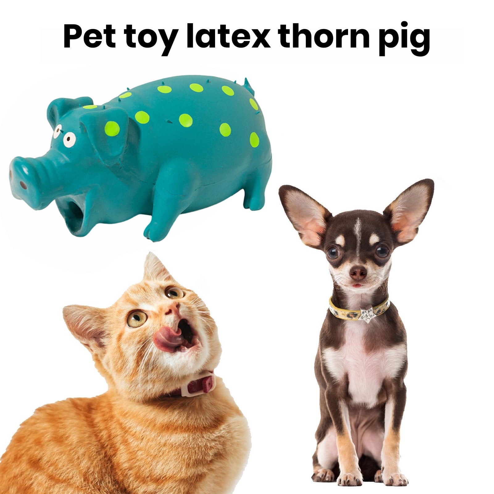 Lhujing Squeaky Pig Dog Toy Pet Squeaky ToyCartoon Pig Shape Dog Toy