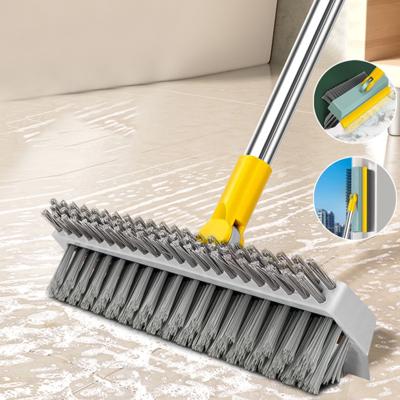 Lhxiqxz LongHandled Hard Cleaning Brush for Bathroom Floors, Tile