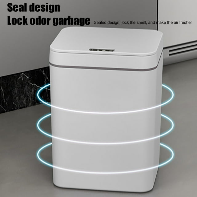 Lhxiqxz SelfSealing and SelfChanging 4.22 Gallon Trash Can Automatic Open Lid, Motion Sense