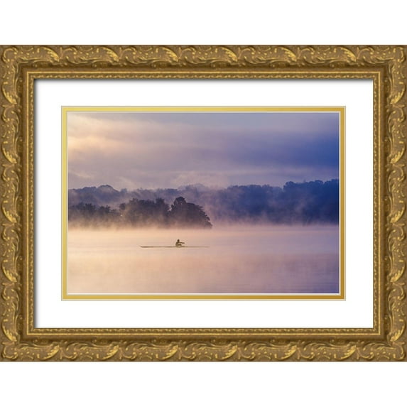 Li, Austin 14x11 Gold Ornate Wood Framed with Double Matting Museum Art Print Titled - Morning Exercise