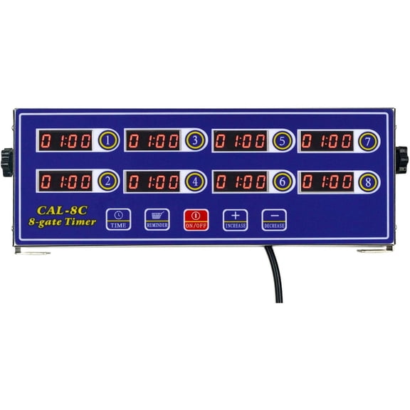 Li Bai Kitchen Cooking Timer 8 Channels Digital LED Alarm Reminder Clock Restaurant Home Loud Adjustable Clear Display Stainless Steel