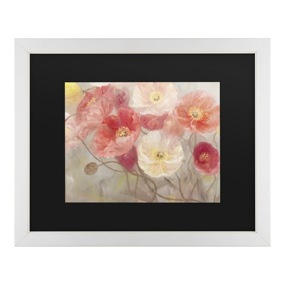 Li Bo 'Wild Poppies I' Matted Framed Art