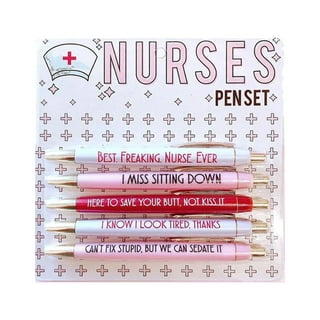 12 Pack Snarky Ballpoint Pens with Sarcastic Quotes, Funny Work