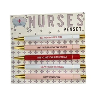 5PCS Funny Nurses Pens Set Smooth Writing Delicate Design Pen for