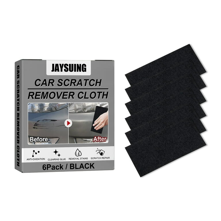 Li HB Store Car Scratch Wiping Cloth Car Paint Removal Scratch Grinding  Repair Polishing Scratch Wiping Cloth 6pack/box Household cleaning,Black 