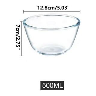 Sellrabbit® - Pack of 1 Microwave Oven Safe Glass Bowl with lid (1.30 LTR), Serving Bowls with lid, Glass Bowls for Kitchens, Tempered Glass, for  Rice and Boil…