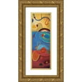 thumbnail image 1 of Li-Leger, Don 11x24 Gold Ornate Wood Framed with Double Matting Museum Art Print Titled - String Theory II, 1 of 4