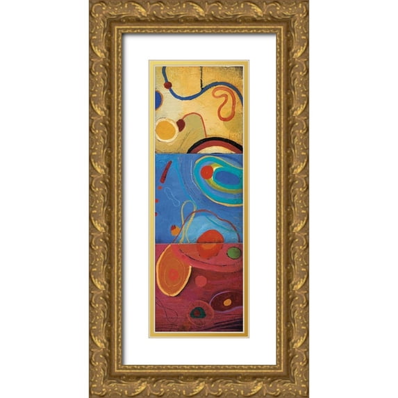 Li-Leger, Don 11x24 Gold Ornate Wood Framed with Double Matting Museum Art Print Titled - String Theory II