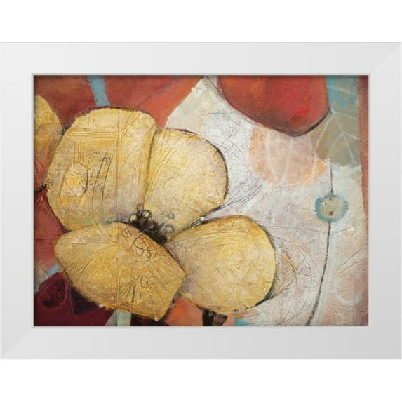 Li-Leger, Don 24x19 White Modern Wood Framed Museum Art Print Titled - Full Blossom II