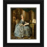 Li  Louis P rin-Salbreux 15x18 Black Ornate Wood Framed Double Matted Museum Art Print Titled - Portrait of Madame Sophie Dit La Petite Reine 1776