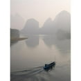 thumbnail image 1 of Li River  Yangshuo County  Guilin  Guangxi Province  China; Boat On The River Poster Print, 1 of 2