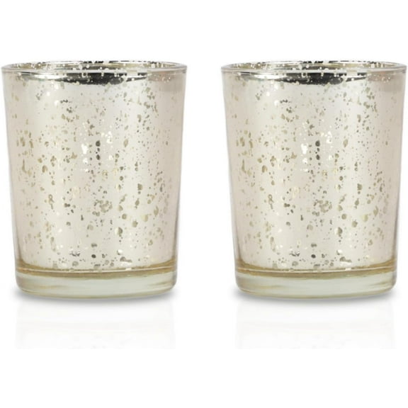 Li'Shay Gold Spot Plated Glass Candle Holder for Votive - Set of 2