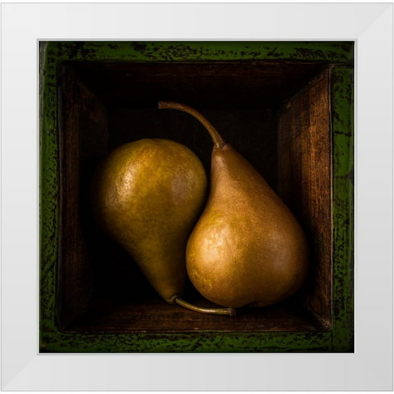 Li Wp, Allan 12x12 White Modern Wood Framed Museum Art Print Titled - A pair of pears