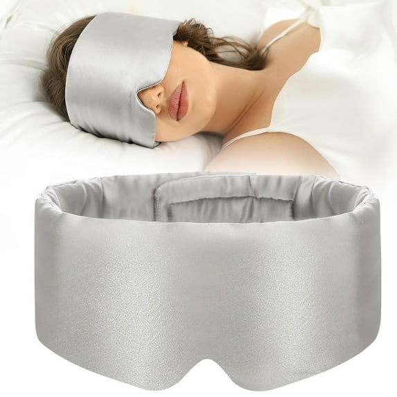 Li Xianchai Adjustable Silk Sleep Mask for Side Sleeper,Eye Mask Sleeping for Women Men 100% Pure Mulberry Silk,Silk Eye Cover for Sleeping