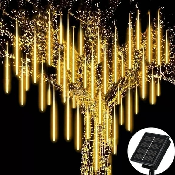 Li Xianchai Solar Meteor Shower Rain String Lights Waterproof Garden Light 8 Tubes Christmas Tree Holiday Party Wedding Holiday Decoration