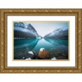 thumbnail image 1 of Li, Yongnan 24x18 Gold Ornate Wood Framed with Double Matting Museum Art Print Titled - Foggy Lake Louise, 1 of 4