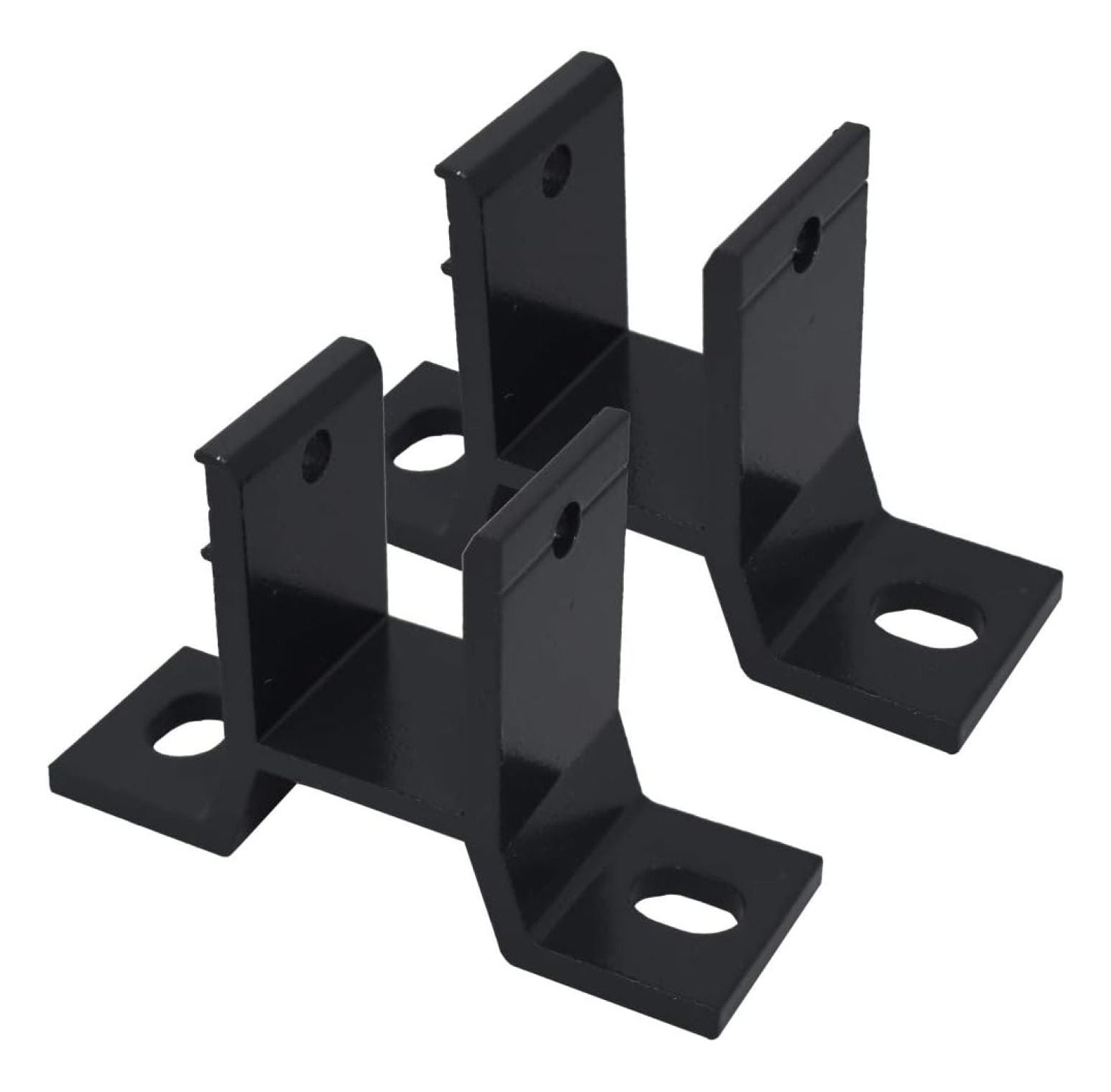 Dark Gray Aluminum Wall Brackets for Awnings, Set of 2