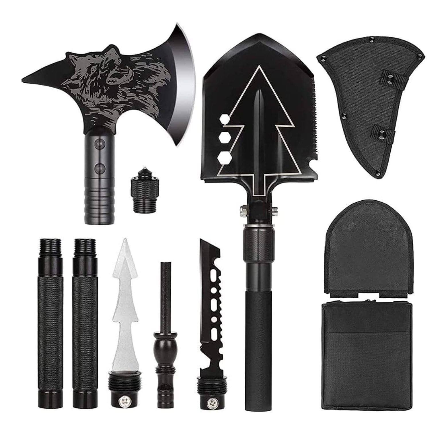 Li jia hao Camping Shovel Axe Set, Multifuntional Military Survival