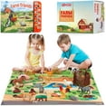 thumbnail image 1 of Li'l-Gen Toy Farm Animals with Interactive Farm Animal Sound Book | 12 Toy Figures with Playmat and Farm Accessories for Toddlers | Farm Playset for Boys and Girls 2 Years Old & Up (22 Piece Set), 1 of 7