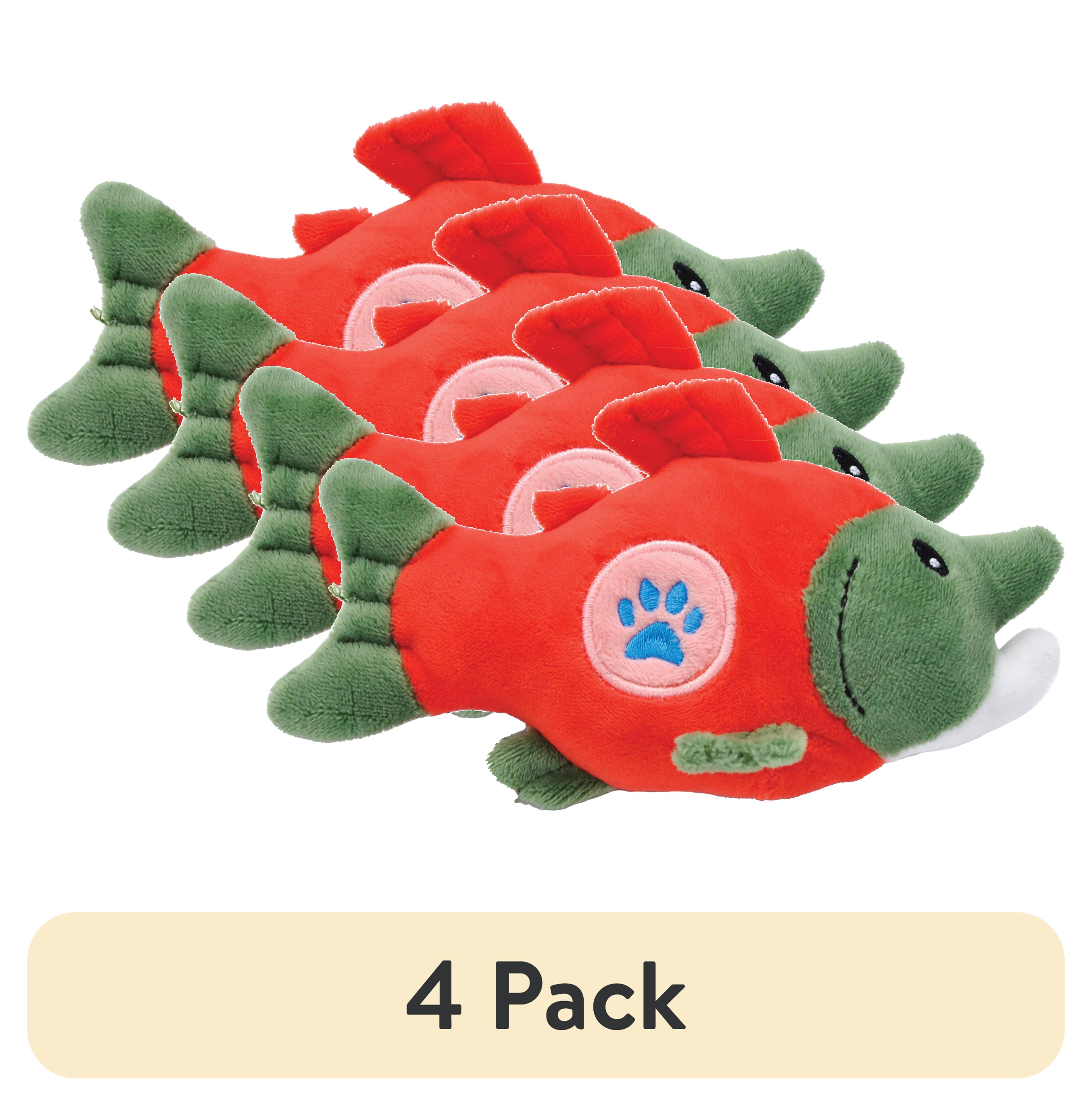 Li'l Pals Paw Plush Dog Toy-Salmon