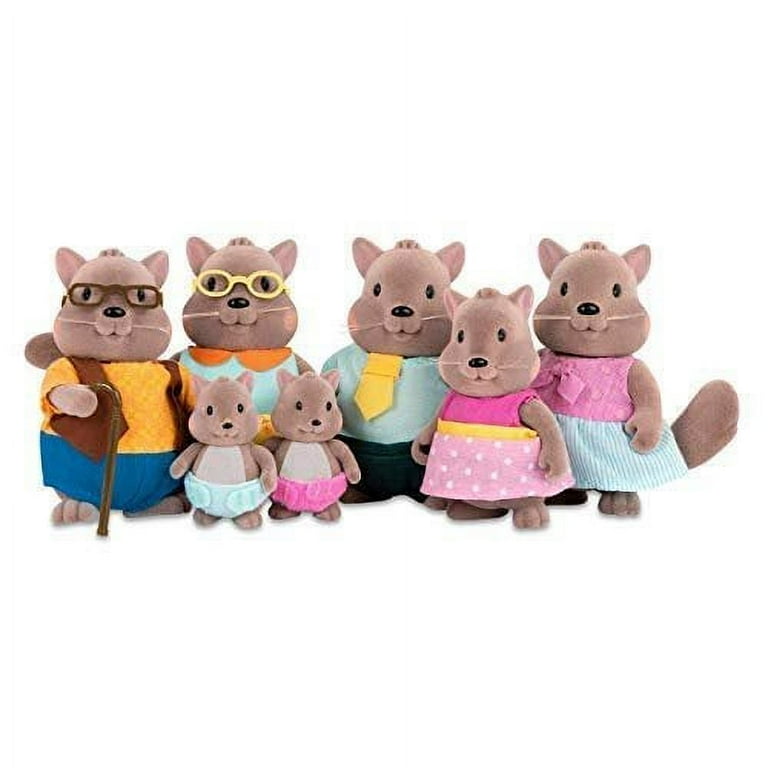 Li'l Woodzeez - Squirrel Family Set with Grandparents 7pc