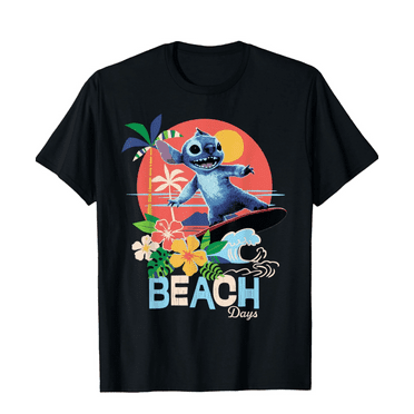 Li!o & Stit..ch T-Shirt, Beach Days Graphic, Short Sleeve Tee