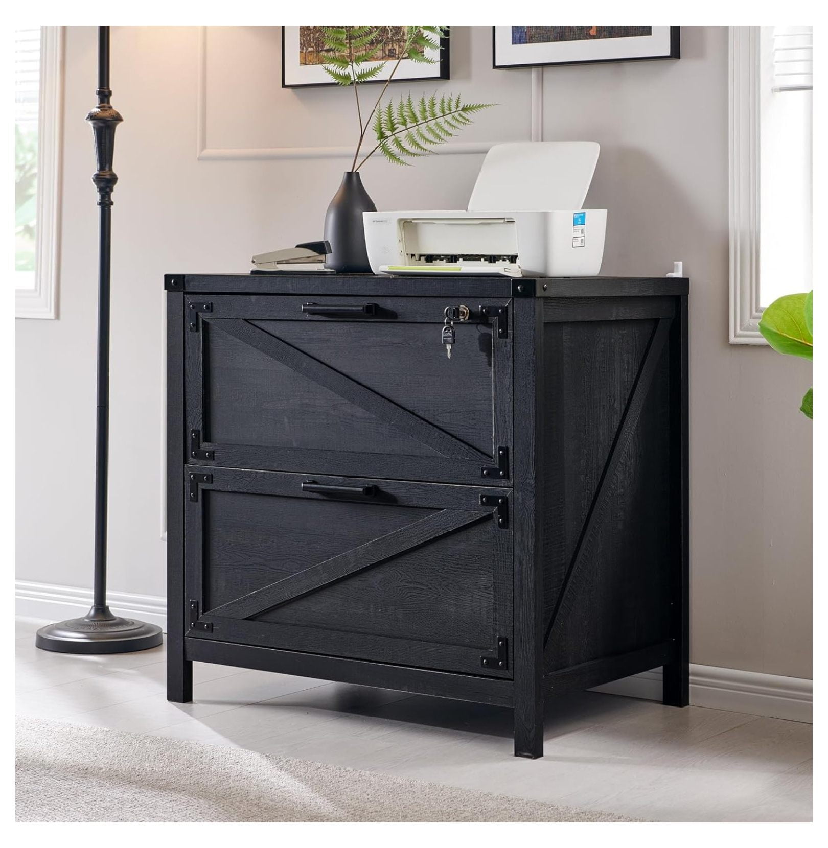 Li shun jin 2 Drawer Farmhouse File Lateral Filing