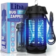 LiBa 4000V Powerful Grid Electric Bug Zapper with Switch, 20W Extra Brightness IPX4 Waterproof Trap
