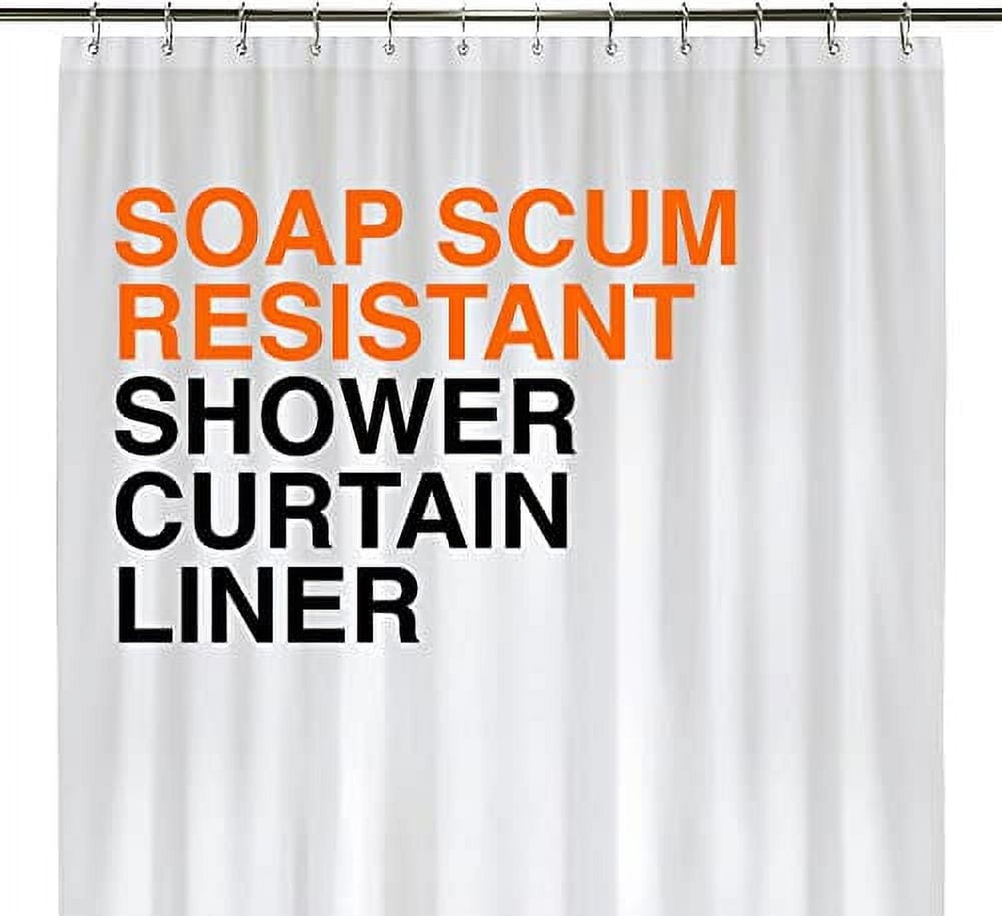 "LiBa PEVA 10Gauge 72""x84"" Shower Curtain Liner, Waterproof, Mold