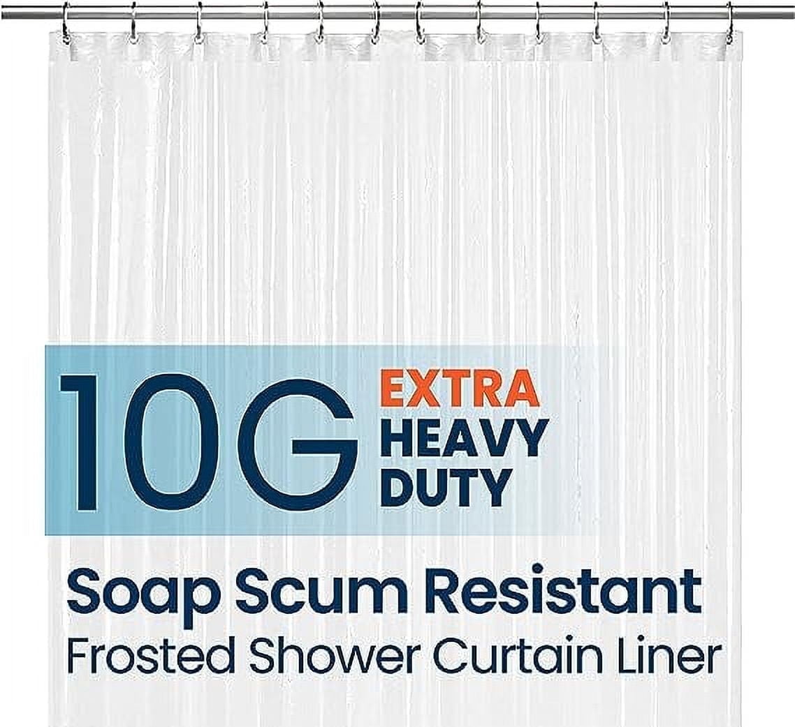 LiBa PEVA 10-Gauge Bathroom Shower Stall Curtain Liner and Mildew ...