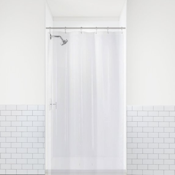 LiBa PEVA 8-Gauge Bathroom Shower Curtain Liner, 36" W x 72" H 8G Clear, Heavy-Duty Thickness Stall Shower Liner, Waterproof, Mold & Mildew-Resistant, Heavyweight Non-Toxic Fabric
