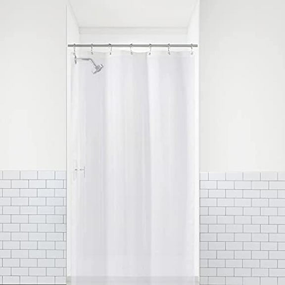 LiBa PEVA 8-Gauge Bathroom Shower Curtain Liner, 36" W x 72" H 8G Frosted, Heavy-Duty Thickness Stall Shower Liner, Waterproof, Mold & Mildew-Resistant, Heavyweight Non-Toxic Fabric