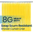thumbnail image 1 of LiBa PEVA 8-Gauge Bathroom Shower Curtain Liner, 72" W x 72" H 8G Gold, Waterproof, Mold Resistant, 1 of 7