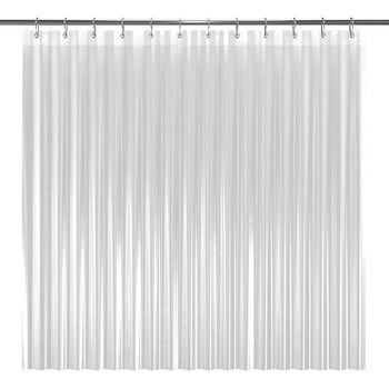 LiBa PEVA 8-Gauge Bathroom Shower Curtain Liner, 72" W x 84" H 8G Clear, Heavy-Duty Thickness Stall Shower Liner, Waterproof, Mold & Mildew-Resistant, Heavyweight Non-Toxic Fabric