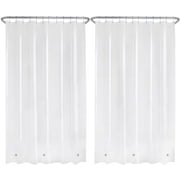 LiBa PEVA 8-Gauge Bathroom Shower Curtain Liner, 72" W x 72" H 8G Frosted, Heavy-Duty Thickness Stall Shower Liner, Waterproof, Mold & Mildew-Resistant, Heavyweight Non-Toxic Fabric
