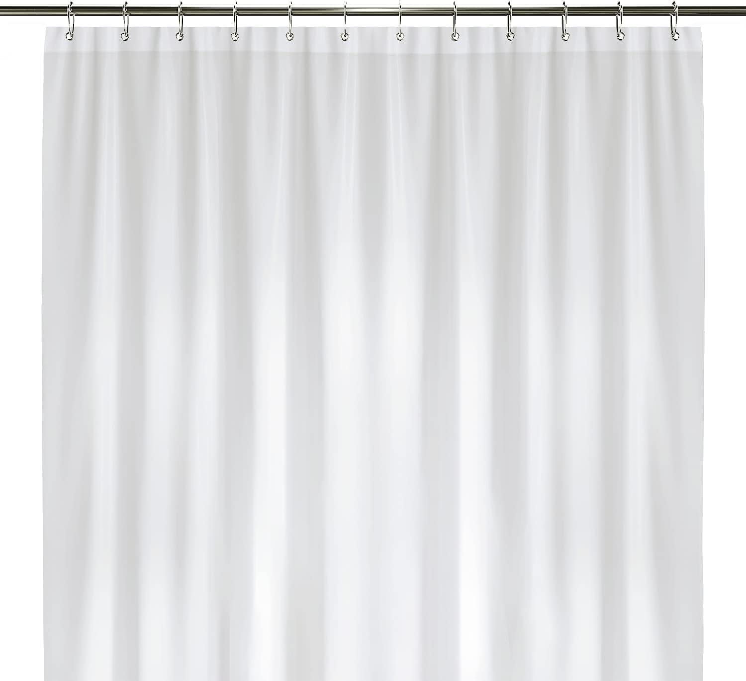 White PEVA Heavy Duty Waterproof Shower Curtain Liner 72" x 84"