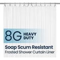 thumbnail image 1 of LiBa PEVA 8G Bathroom Shower Curtain Liner, 72" W x 96" H, Frosted, 8G Heavy Duty Waterproof Shower Curtain Liner, 1 of 5