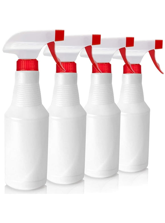 LiBa Spray Bottles (4 Pack,16 Oz), Refillable Empty Plastic Spray Bottles, Hair Spray 16 Oz, 4 Pack