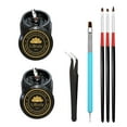 thumbnail image 1 of LiBiuty 2Pcs 8ml Nail Art Rhinestone Glue Gel Rhinestone Adhesive with Tweezer for Gem Stones + Dual-ended Dotting Brush Pen +3Pcs Nail Art Brush Set, 1 of 7