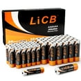 thumbnail image 1 of LiCB 1.5V Alkaline AA & AAA Batteries (24 Double A + 24 Triple A), 48-Count Value Pack, 1 of 6