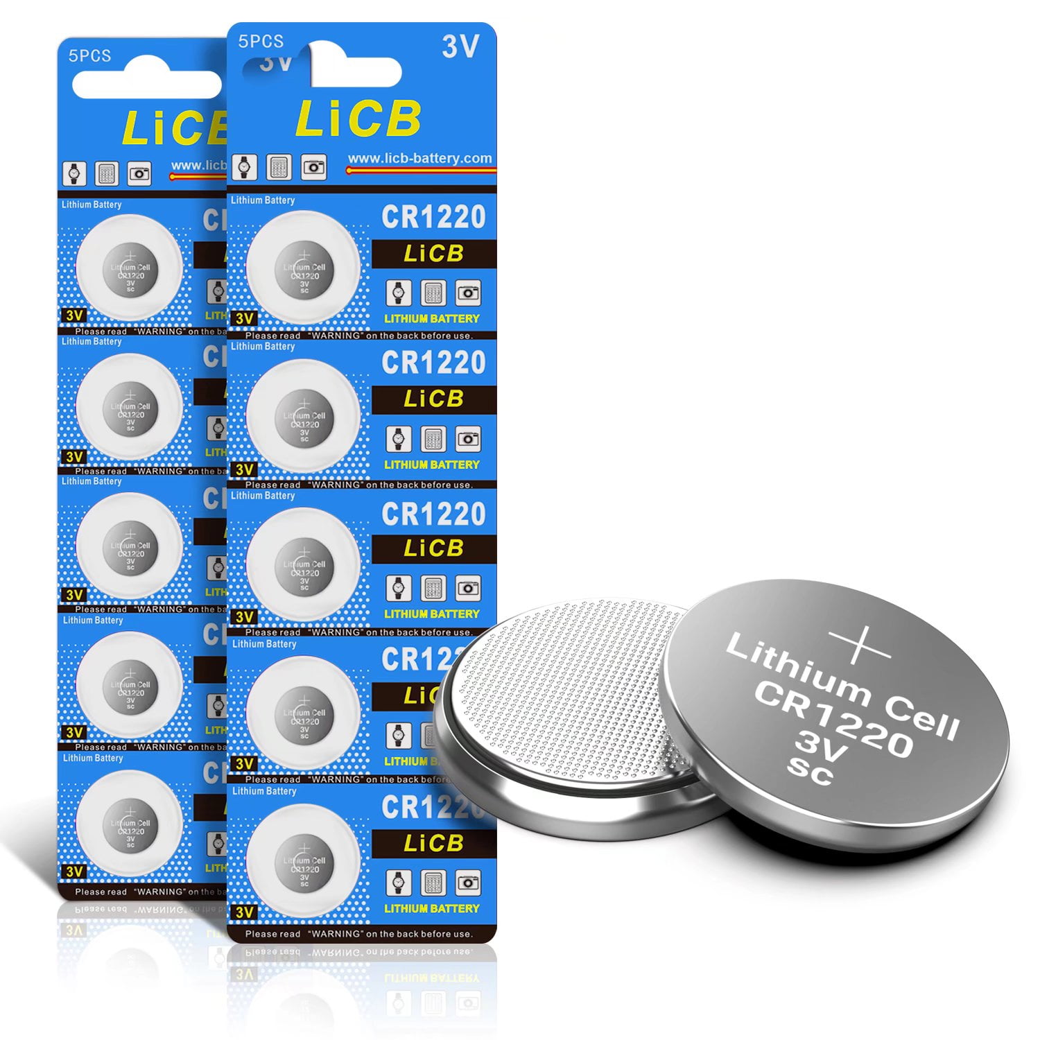 Tenergy CR1220 3V Lithium Button Cells 10 Pack (2 Cards) - Tenergy Power