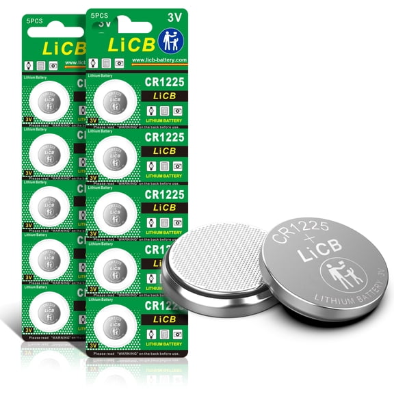 LiCB 10 Pack CR1225 3V Lithium Battery CR 1225 Button Coin Cell