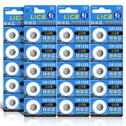LiCB 20 Pack CR1220 Batteries 3V CR 1220 Battery Perfect for Kitchen Timer & G-Shock Watch
